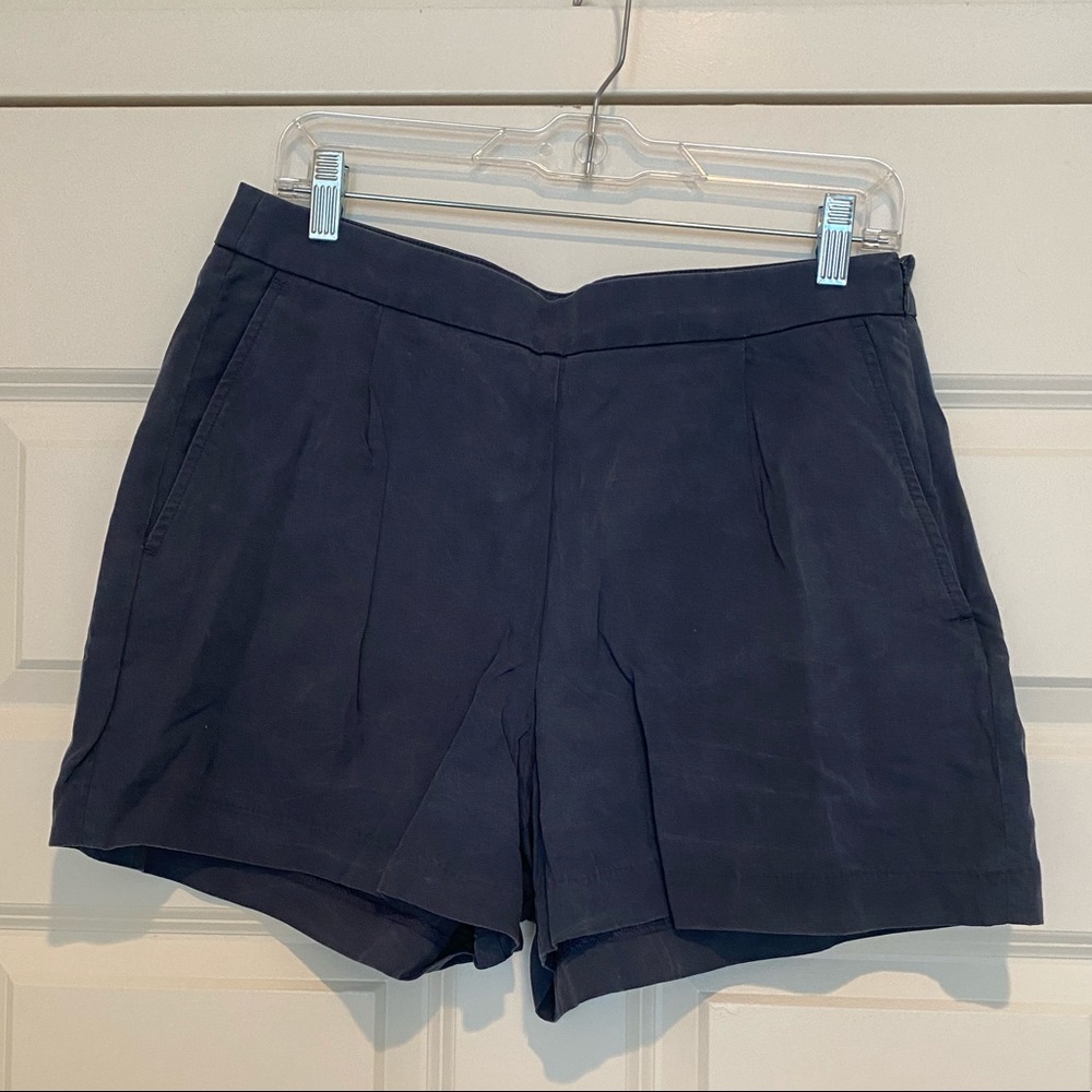 Loft Blue Pleated Shorts/ Size 8